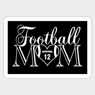 Cute Classic Football Mom #12 That's My Boy Football Jersey Number 12 Magnet